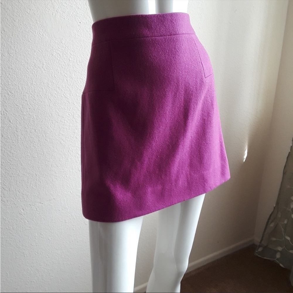 J. Crew hot pink wool mini skirt